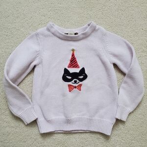 Kate Spade Girls Pink Knit Cat Mask Party Hat Sweater sz3Y
